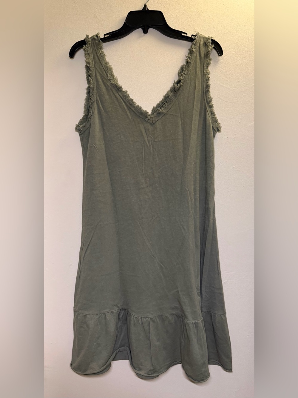 Tempo Paris Italian Cotton Dress in olive green